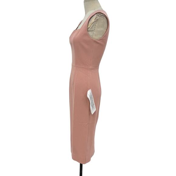 Dress the Population Elle Sweetheart Neck Sheath Midi Dress Blush Pink Small - Picture 7 of 16